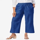 Wide Leg Linen Crop Pant image number null