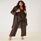 Plus Size Beaded Georgette 3-piece Pant Set &ndash; Formal Wear image number null