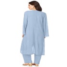 Plus Size Beaded Georgette Scoop Neck 3-Piece Pant Set image number null