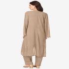 Plus Size Beaded Georgette 3-piece Pant Set – Formal Wear image number null