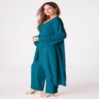 Plus Size Beaded Georgette 3-piece Pant Set &ndash; Formal Wear image number null