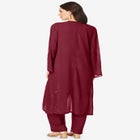 Plus Size Beaded Georgette 3-piece Pant Set – Formal Wear image number null