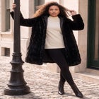 Plus Size 2-in-1 Puffer and Faux Fur Coat image number 0