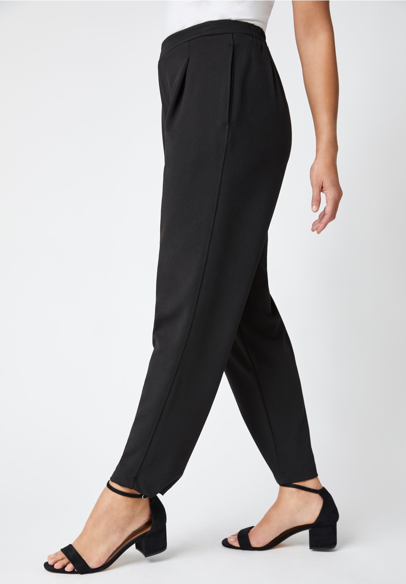 Stretch Knit Crepe Straight Leg Pants image number 1