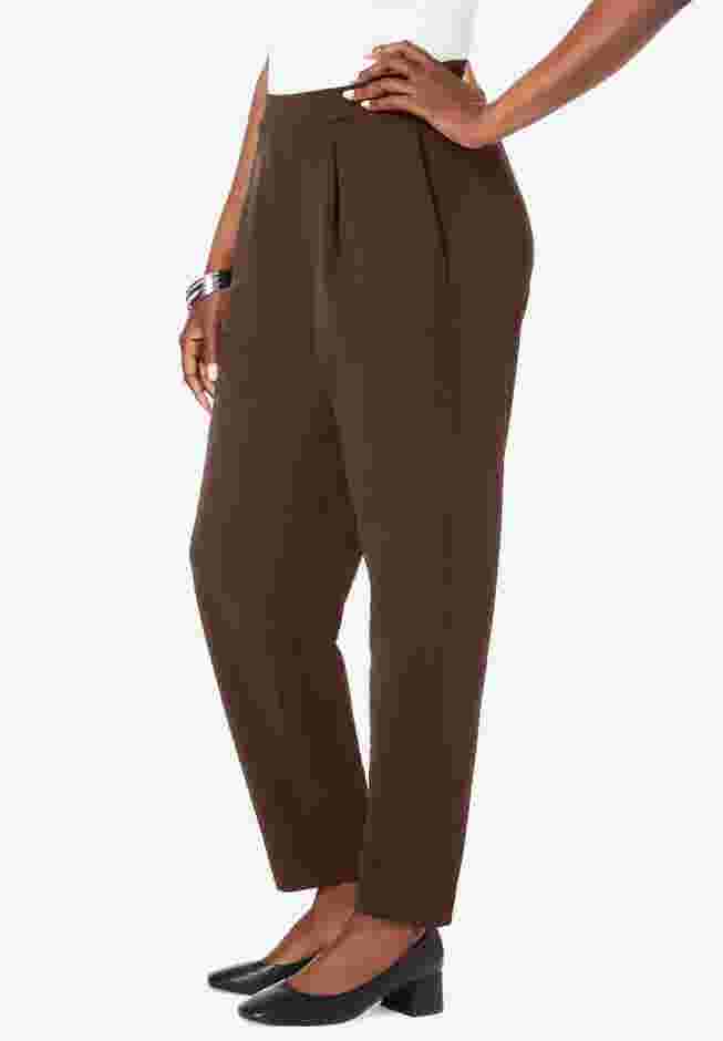 Stretch Knit Crepe Straight Leg Pants image number 3