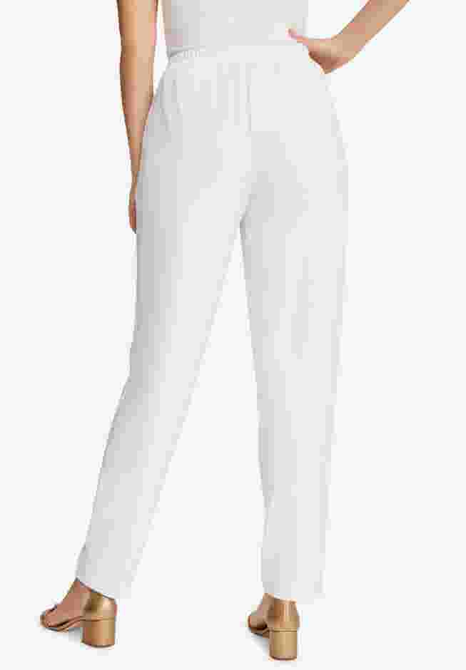 Stretch Knit Crepe Straight Leg Pants image number 1