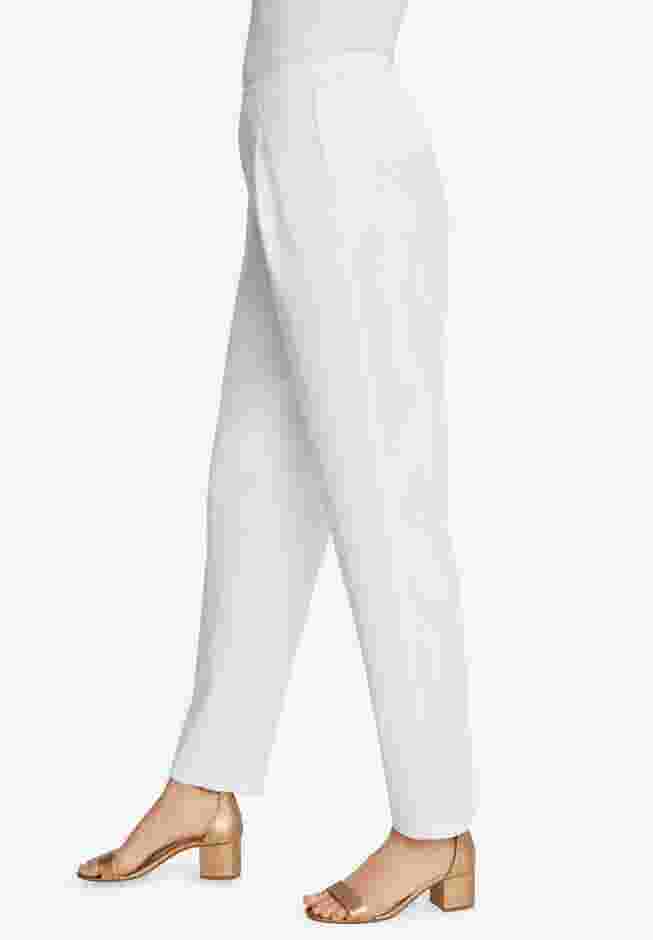 Stretch Knit Crepe Straight Leg Pants image number 2