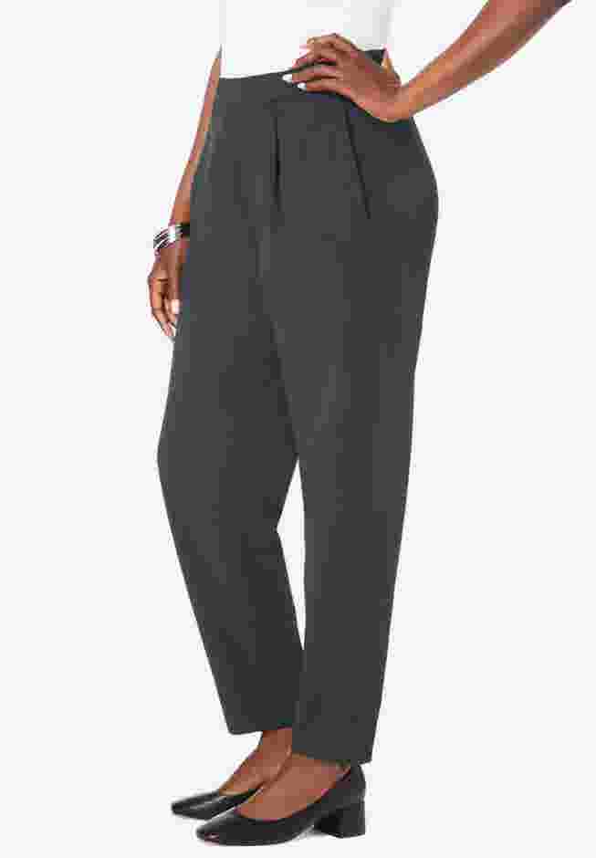 Stretch Knit Crepe Straight Leg Pants image number 2