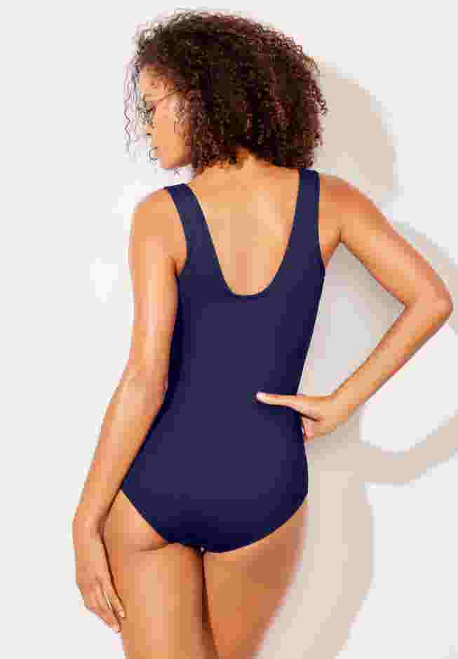 Chlorine Resistant High Neck Tummy Control One Piece Swimsuit image number 1