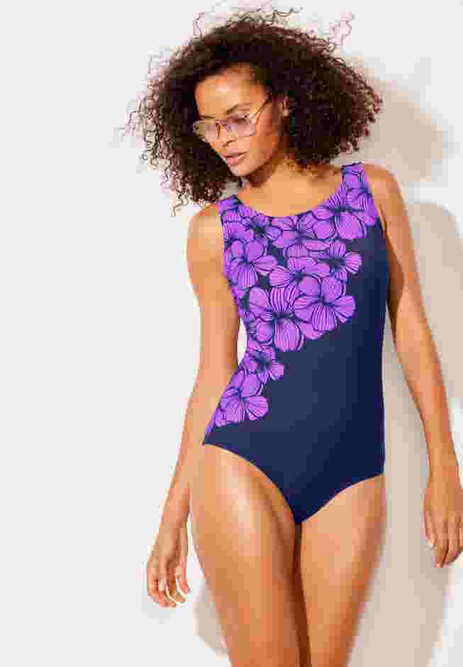 Chlorine Resistant High Neck Tummy Control One Piece Swimsuit image number 0