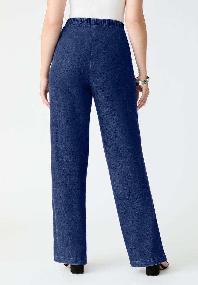 Plus Size Comfort Stretch Wide Leg Jean image number 1
