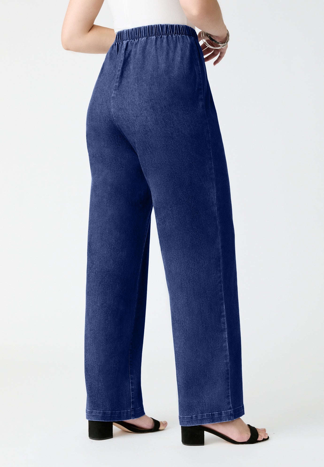 Plus Size Comfort Stretch Wide Leg Jean image number 2