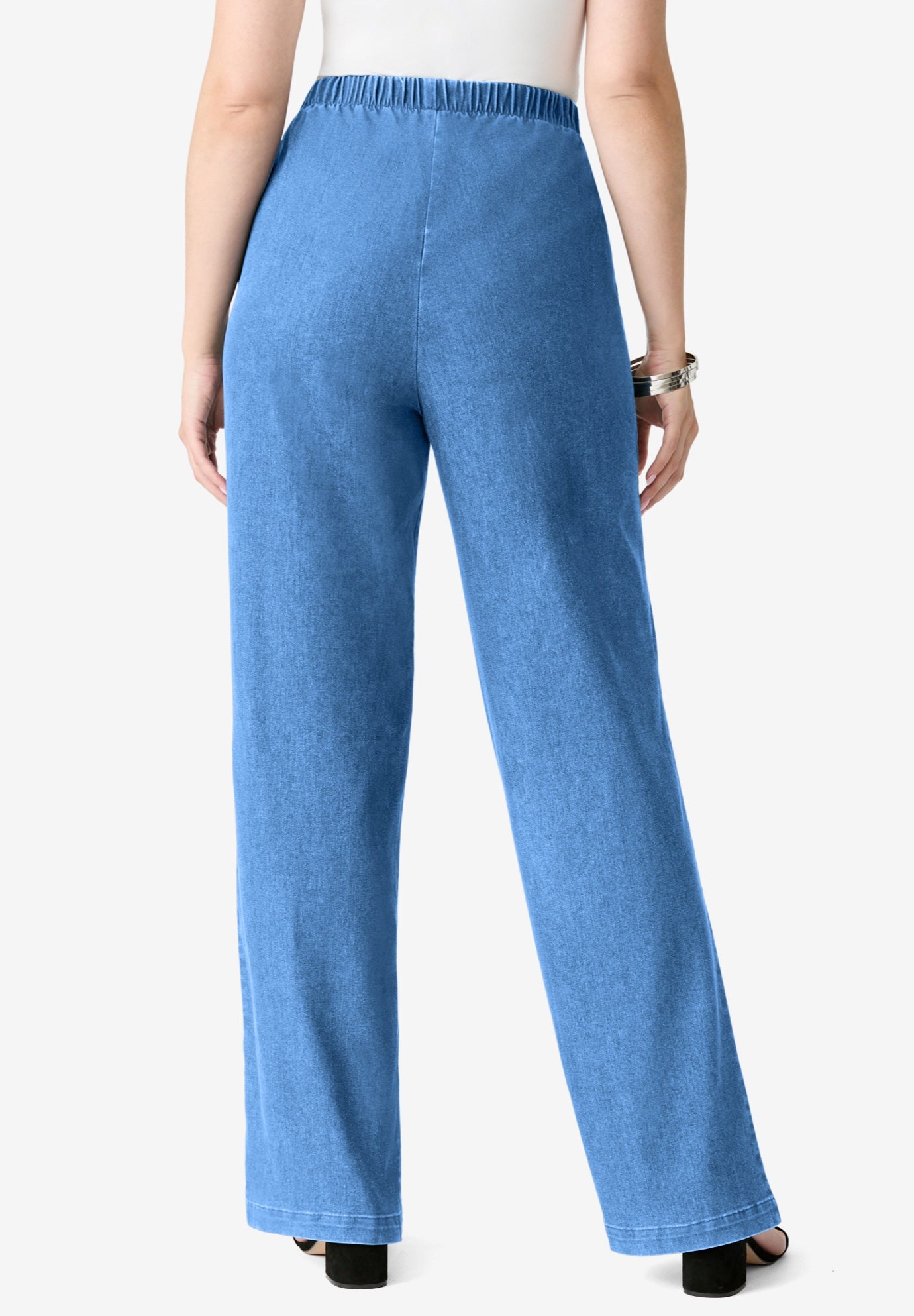 Plus Size Comfort Stretch Wide Leg Jean image number 1