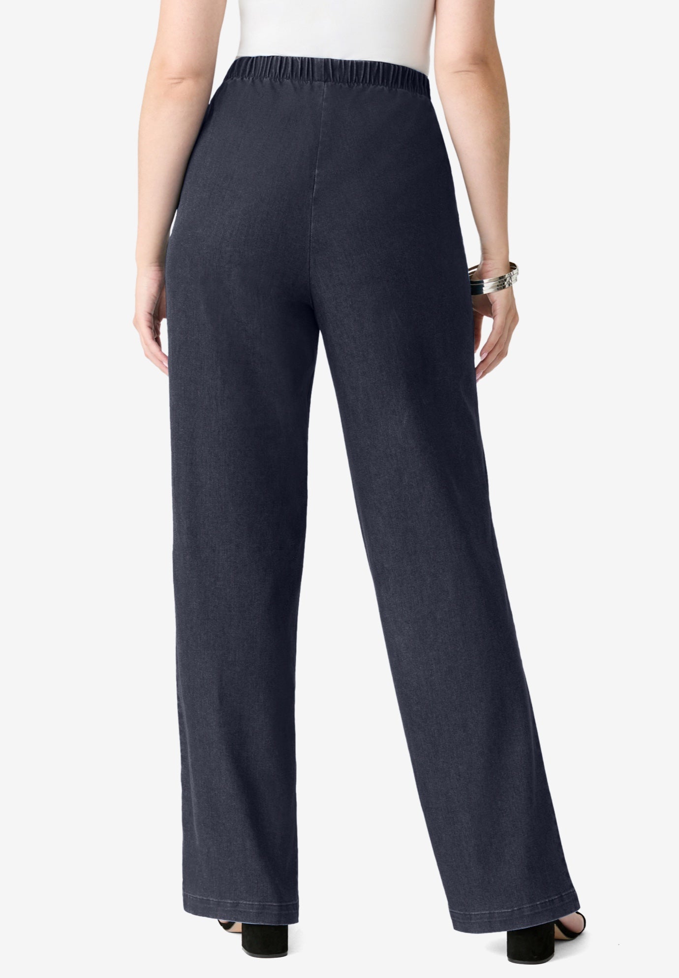 Plus Size Comfort Stretch Wide Leg Jean image number 1