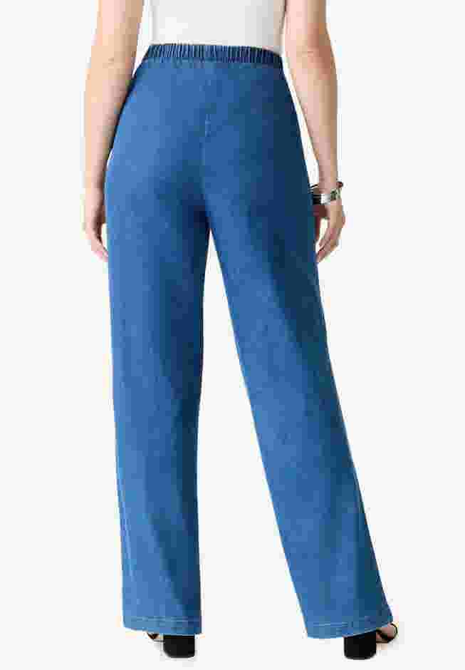Comfort Stretch Wide Leg Jean image number 1