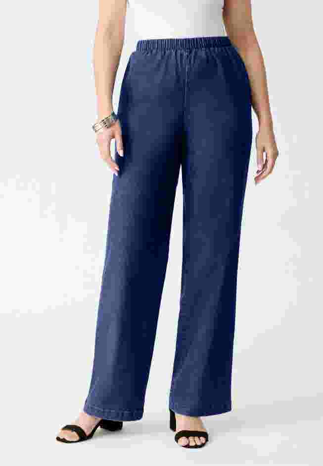 Comfort Stretch Wide Leg Jean image number 0