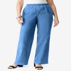 Plus Size Comfort Stretch Wide Leg Jean image number null