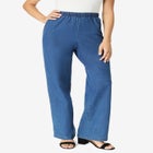 Plus Size Comfort Stretch Wide Leg Jean image number null