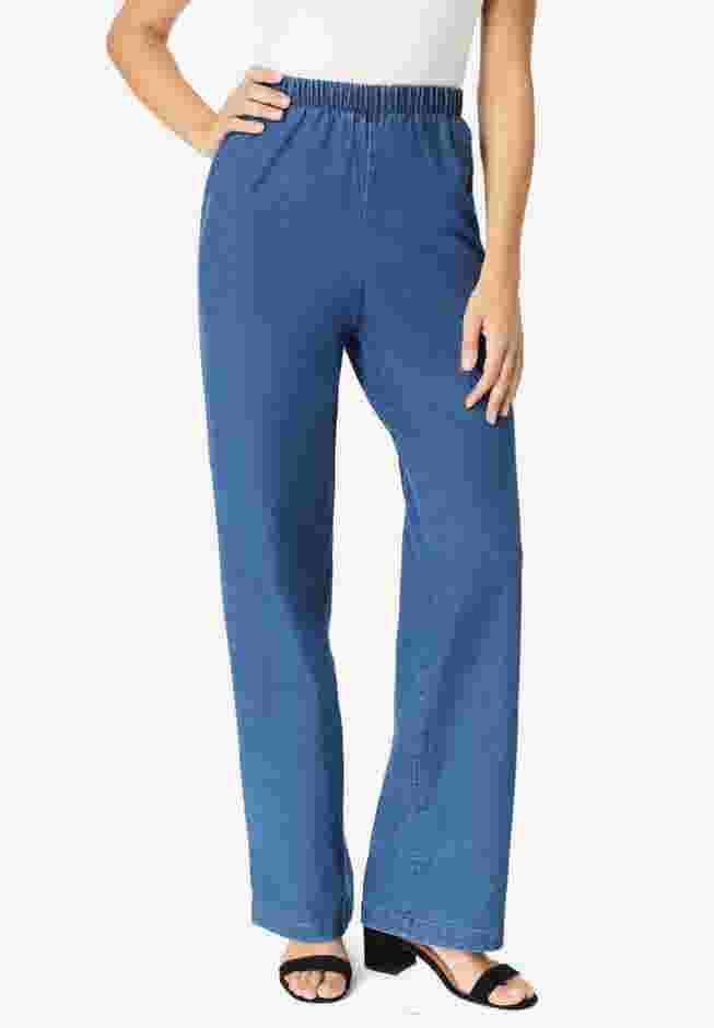 Comfort Stretch Wide Leg Jean image number 0