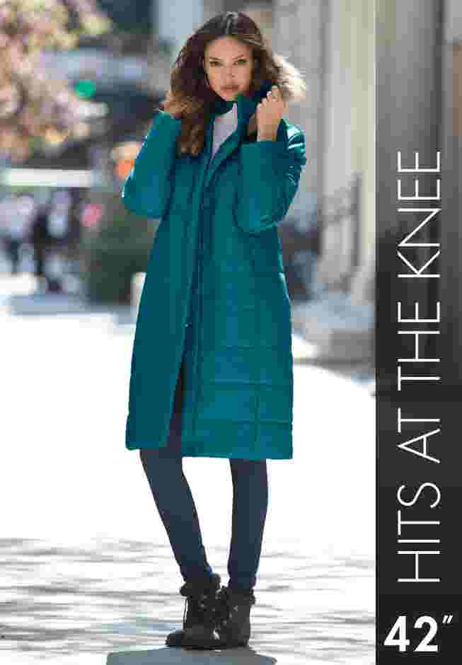 Mid Length Quilted Puffer Jacket image number 3