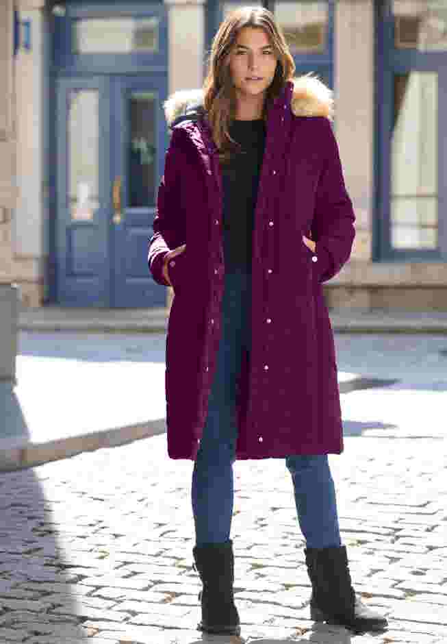 Mid Length Quilted Puffer Jacket image number 0
