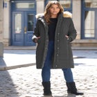Plus Size Knee Length Puffer Coat image number 0