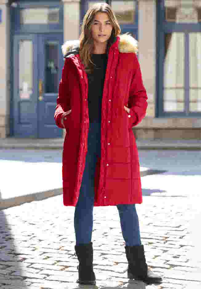 Mid Length Quilted Puffer Jacket image number 0