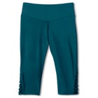 High-Waisted Swim Capri with Lattice Detail image number null