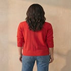 Lightweight Fine Knit Relaxed V-Neck Boxy Cardigan image number null