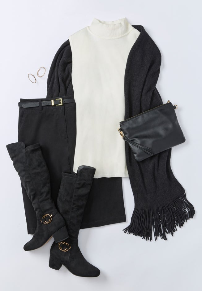 Stretch Cotton Chino Skirt image number 3