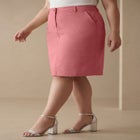 Stretch Cotton Chino Skirt image number null