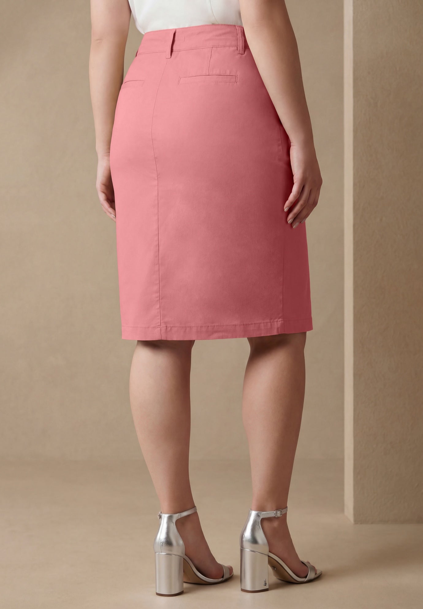 Stretch Cotton Chino Skirt image number 2