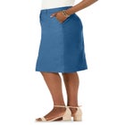 Stretch Cotton Chino Skirt image number null