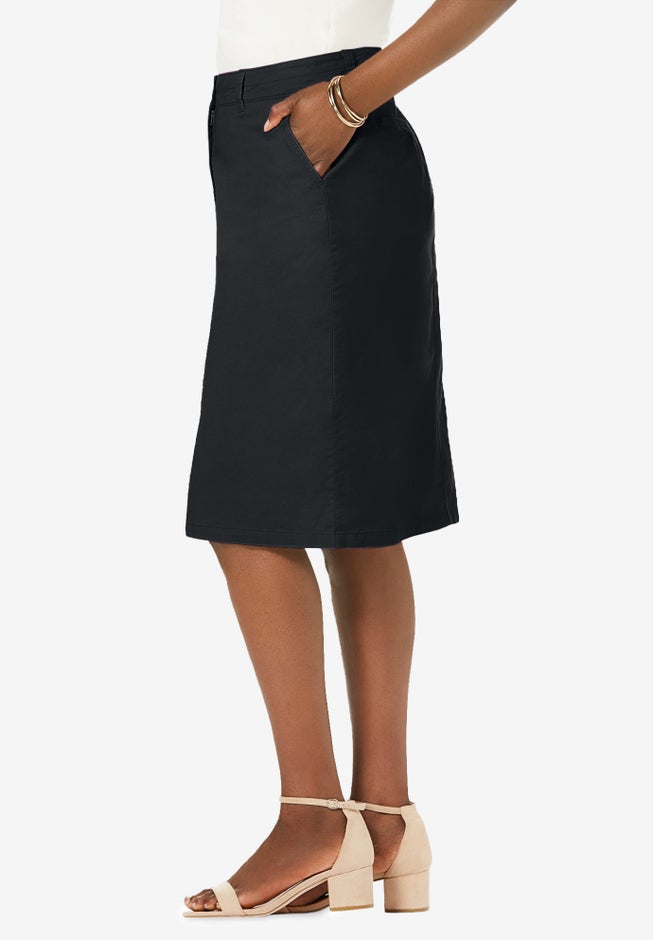 Stretch Cotton Chino Skirt image number 2