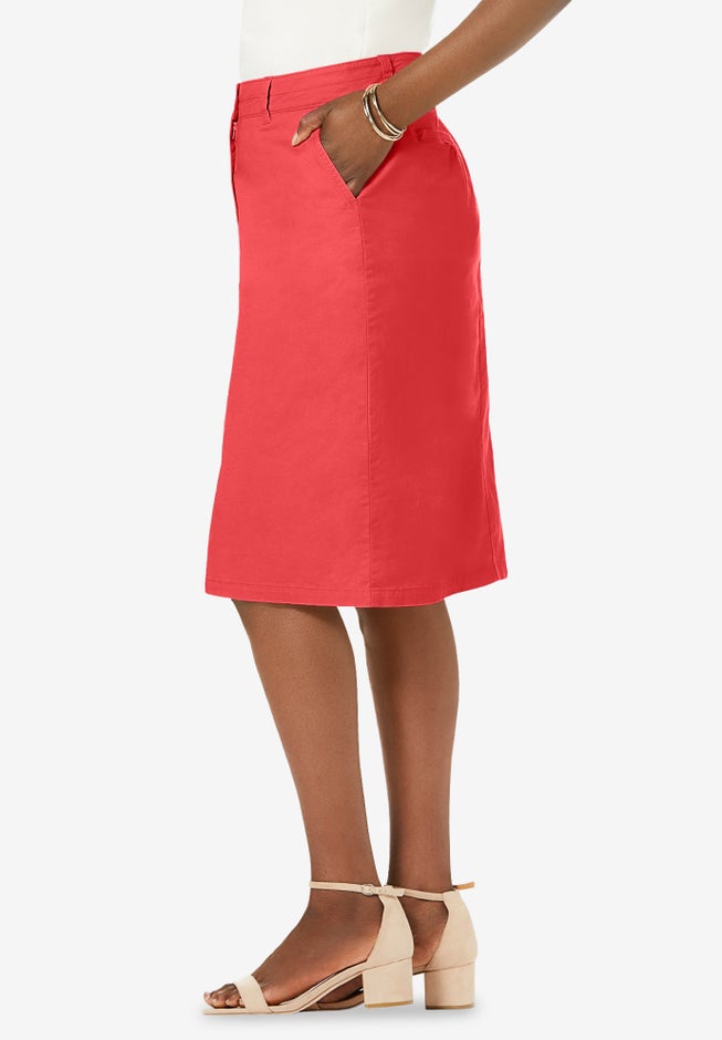 Stretch Cotton Chino Skirt image number 2