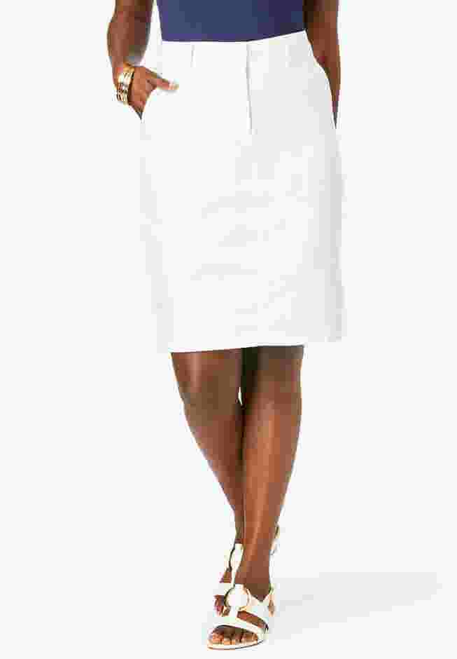 Stretch Cotton Chino Skirt image number 0