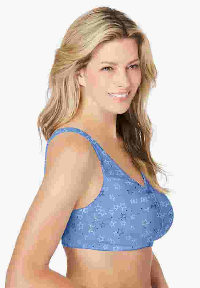 Cotton Back-Close Wireless Bra image number 2