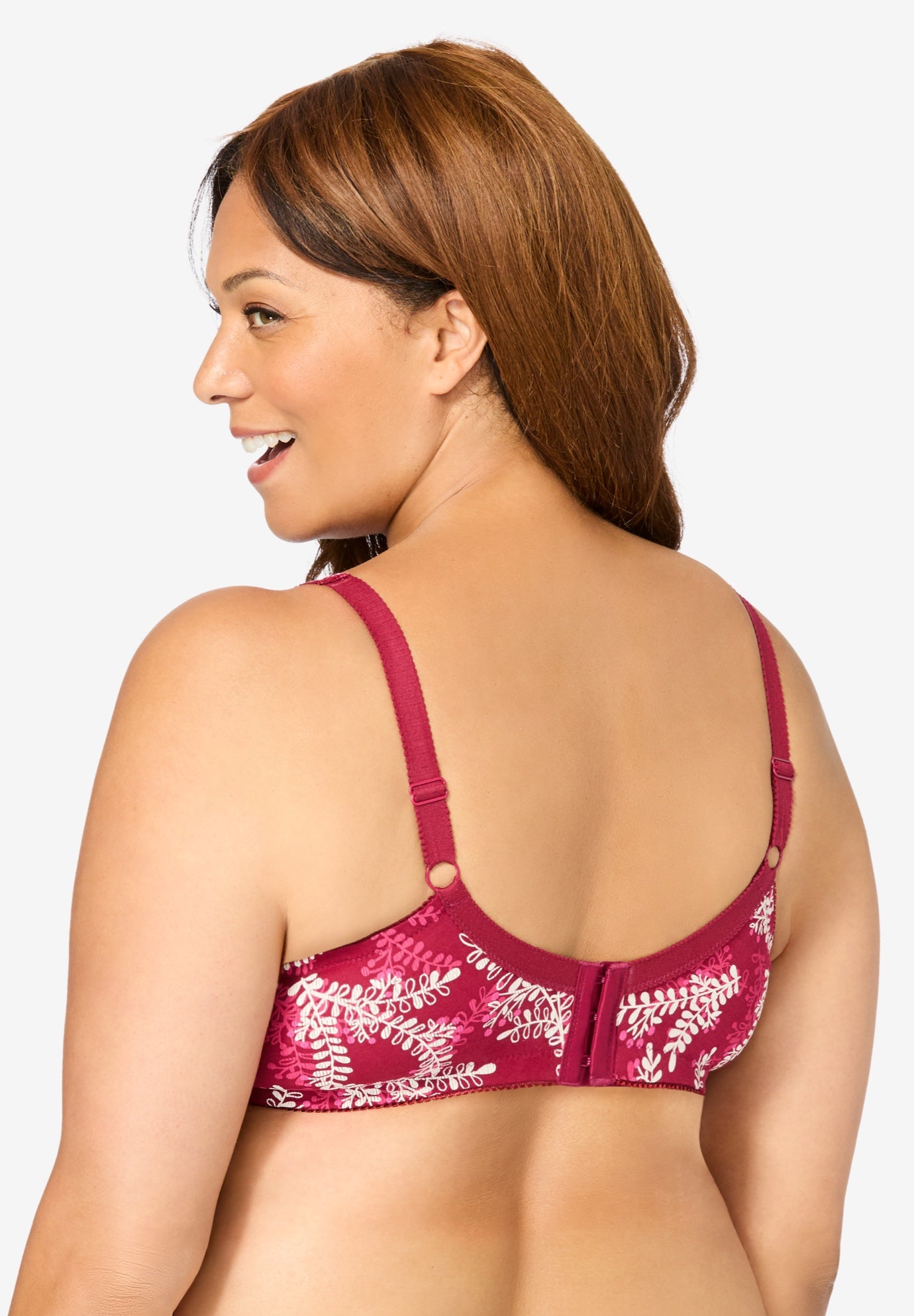 Cotton Back-Close Wireless Bra image number 1