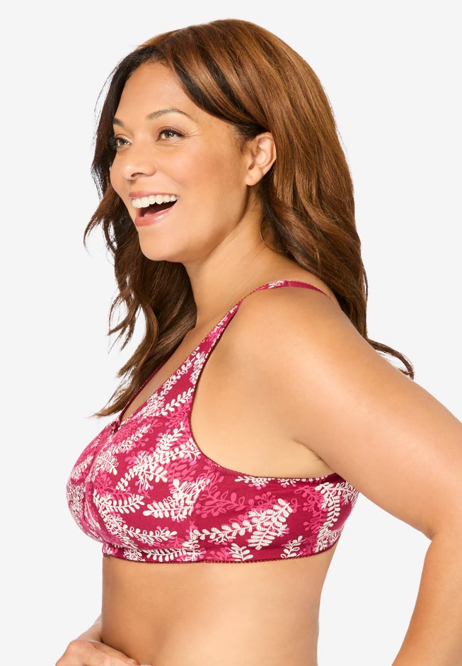 Cotton Back-Close Wireless Bra image number 2