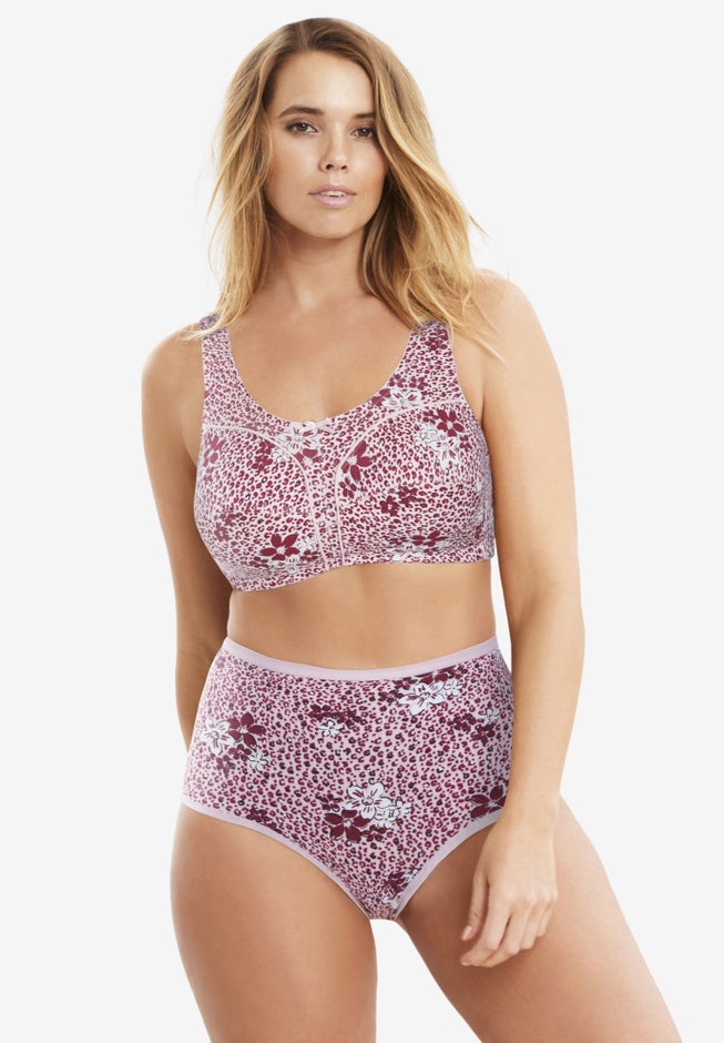 Cotton Back-Close Wireless Bra image number 9