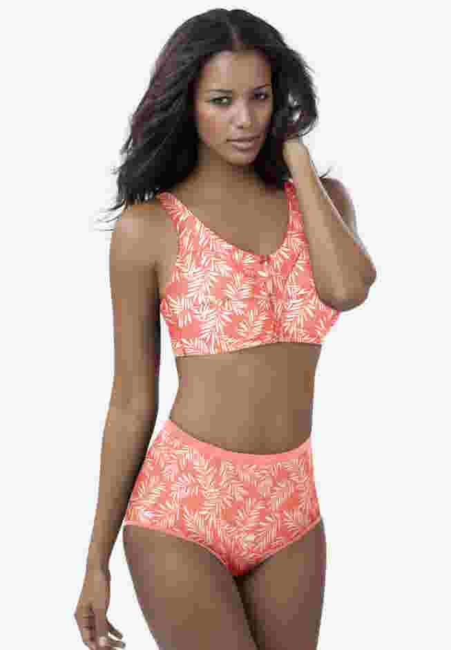 Cotton Back-Close Wireless Bra image number 6