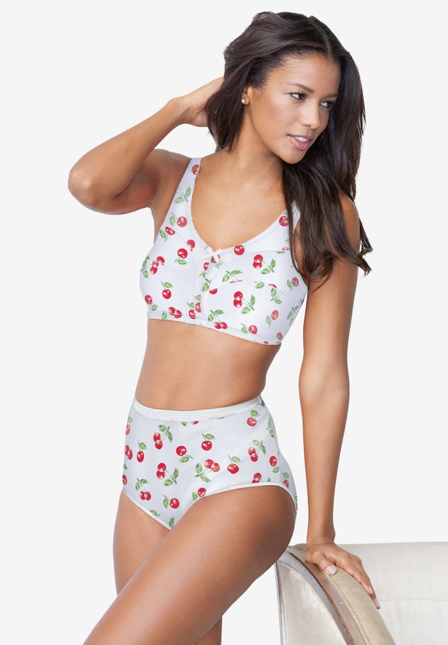 Cotton Back-Close Wireless Bra image number 4