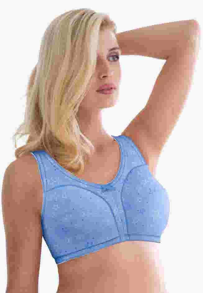 Cotton Back-Close Wireless Bra image number 0