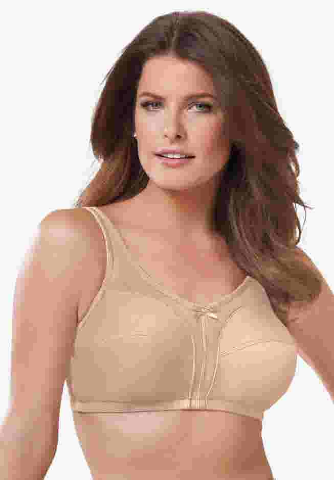 Cotton Back-Close Wireless Bra image number 0