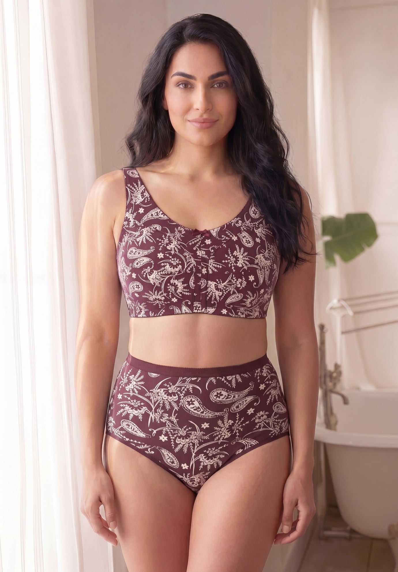 Wireless Back-Close Cotton Bra image number 0