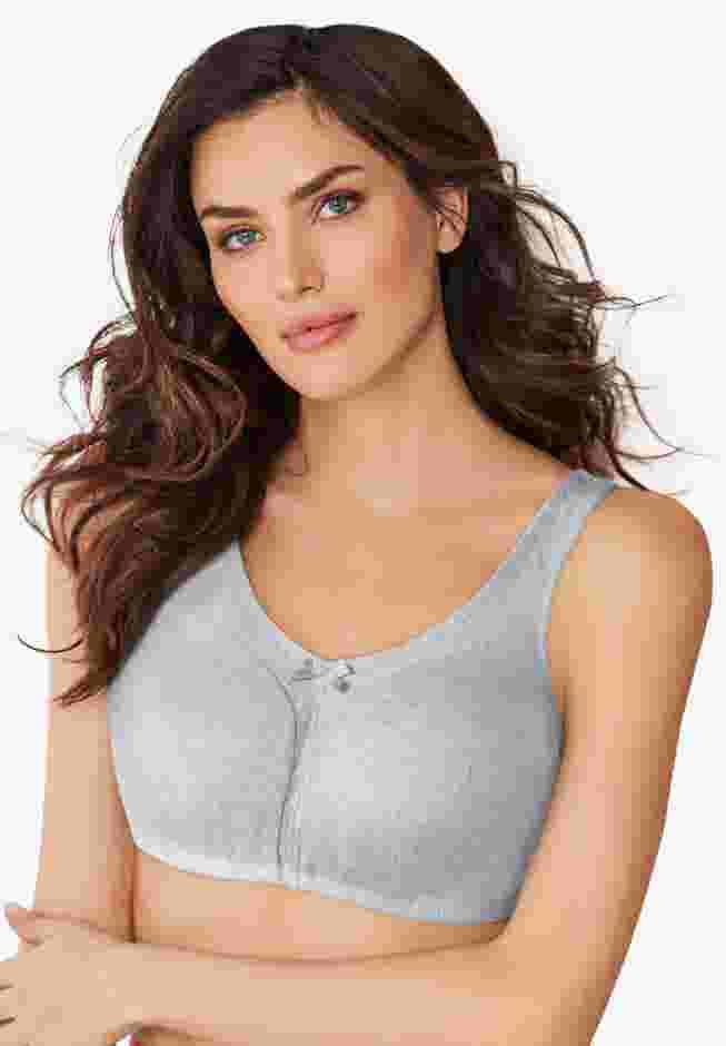 Cotton Back-Close Wireless Bra image number 0