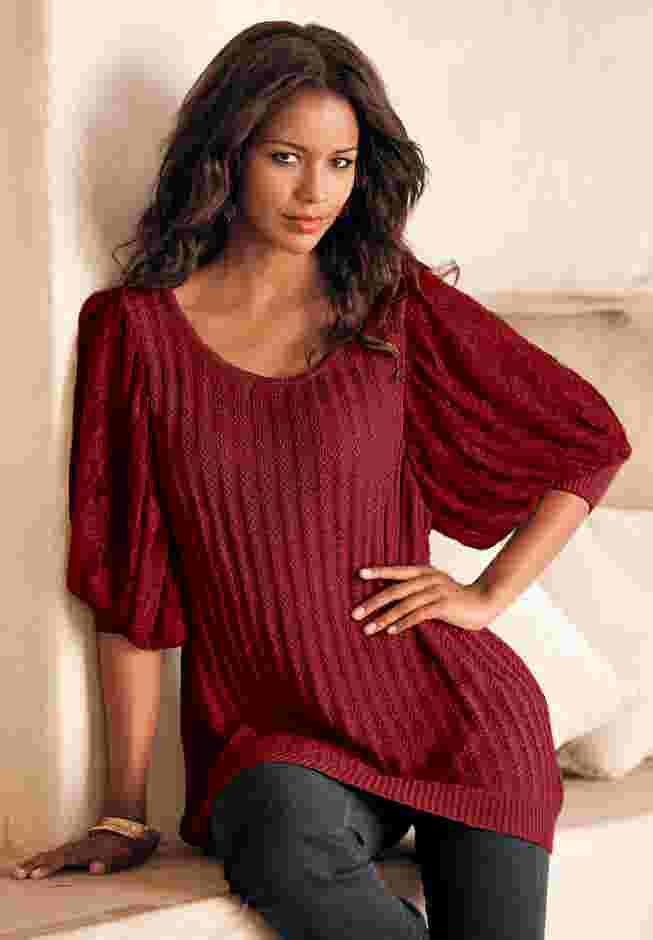 Lace Sleeve Sweater image number 0