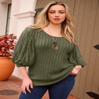 Lace Sleeve Sweater image number null