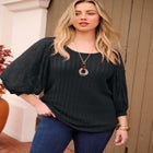 Lace Sleeve Sweater image number null