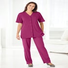 7-Day Straight-Leg Elastic-Waist Stretchy Knit Pant image number 0